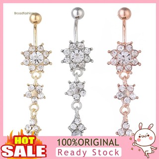 Khuyên rốn hình hoa đính đá xinh xắn