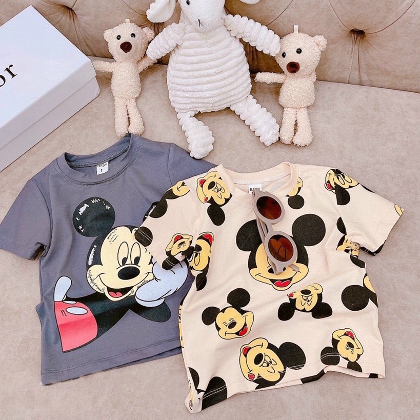 BỘ MICKEY 2 MÀU CHO BÉ TRAU BÉ GÁI 8-18Kg
