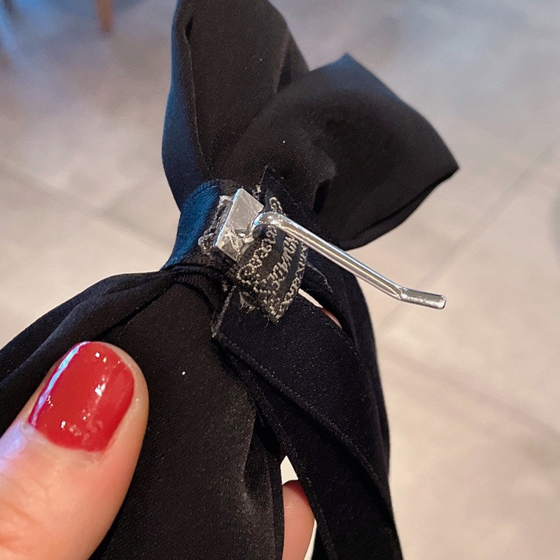 Kẹp Tóc Hình Nơ Lớn/Đôi Bằng Vải Satin Kích Thước Lớn Cho Nữ