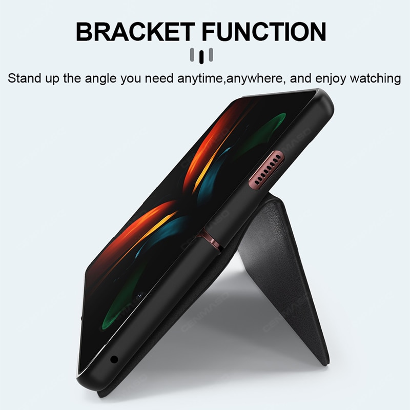 Bao da điện thoại nắp lật dạng ví cho Samsung Galaxy Z Fold 2 5G Samsung Z Fold2