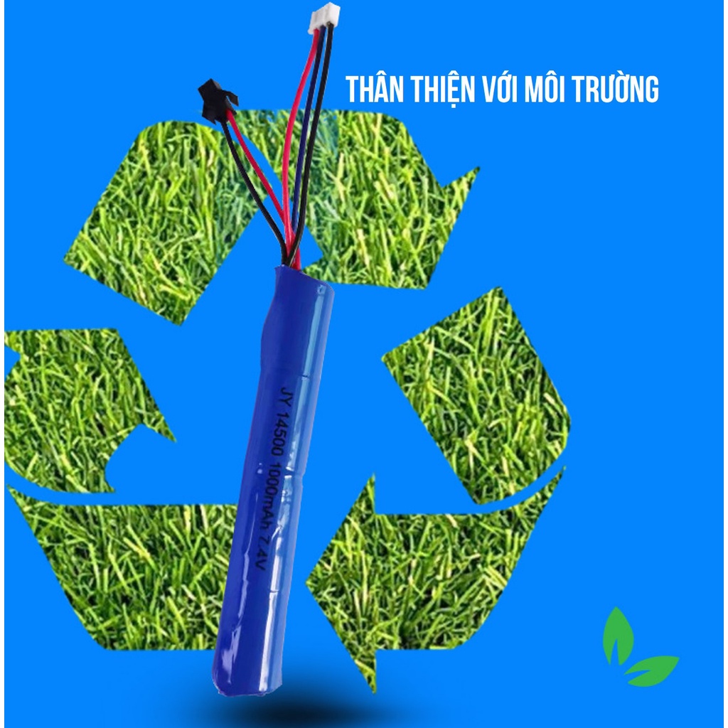 Pin Sạc Lithium 14500 7.4V Cổng Sm-2P và XH-3P 1000mAh - Đô Shop