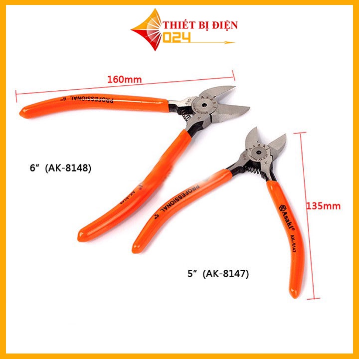 Kìm Cắt Asaki AK-8147 5'' 135mm Made In Japan