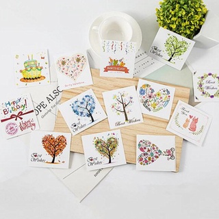 Thiệp Chúc Mừng Mini Đính Hoa Và Chữ Thank You