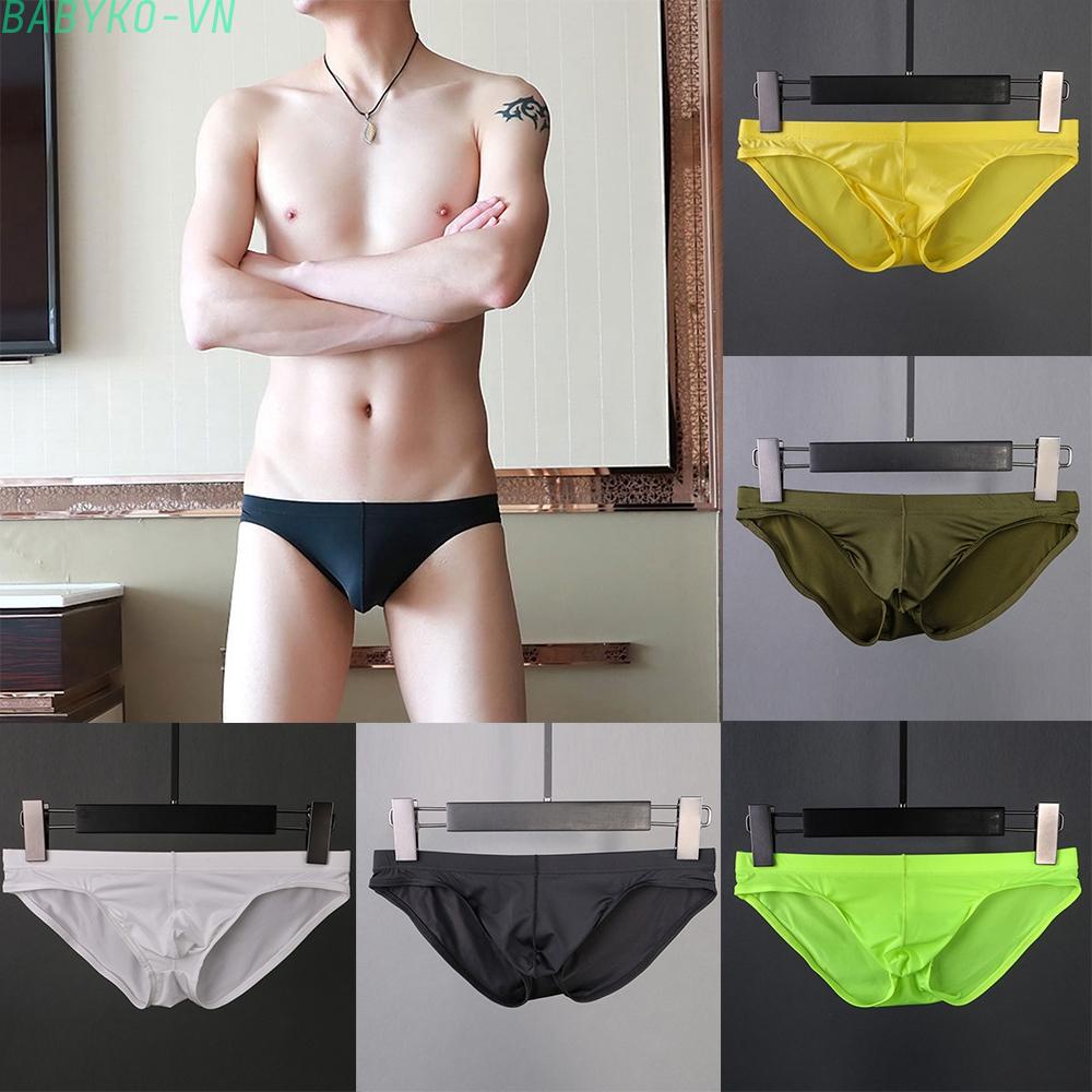 2022 New Summer Mens Mesh Panties Thongs See Through Underwear Bikini Briefs Male G-string Underpants Short