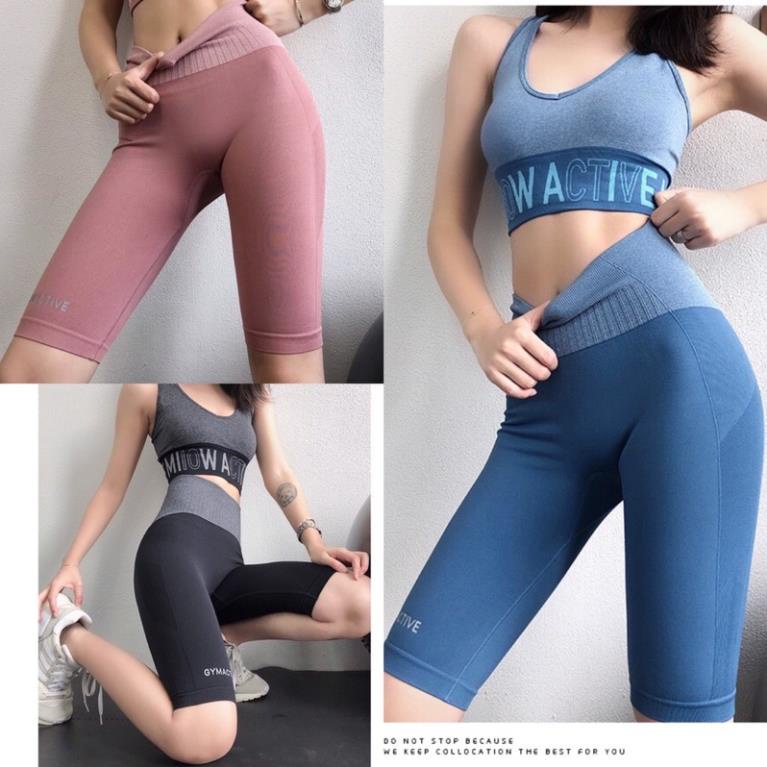❤️ Quần tập ngố cao cấp Gym nữ cạp lưng cao, co giãn 4 chiều,dùng tập Yoga, Gym, Zumba, Aerobic Just KK ❤️