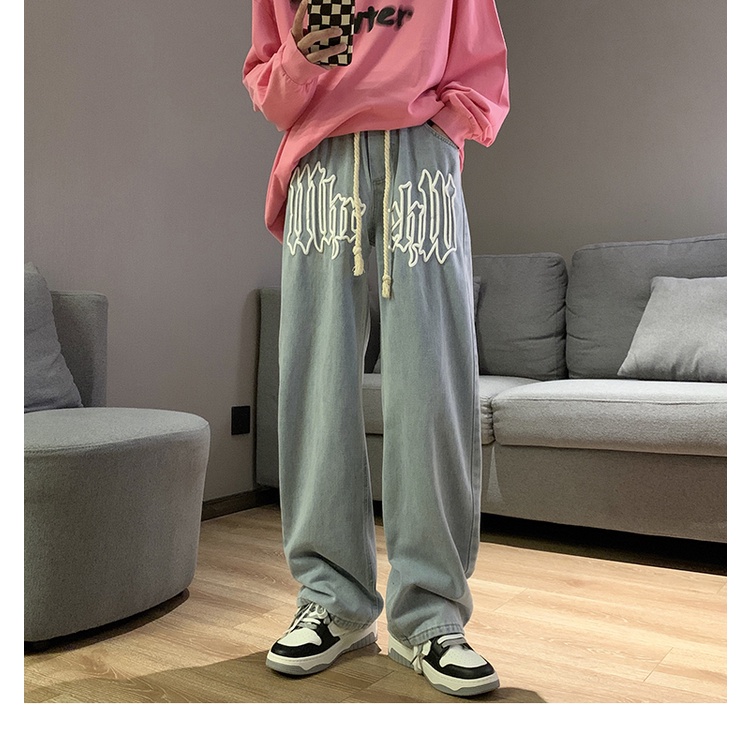 Quần jean ống rộng hiphop unisex ♥️ 𝗗𝗜𝗡𝗢𝟮𝟬 𝗦𝗧𝗢𝗥𝗘 ♥️ quần jean ống rộng phong cách hàn quốc đường phố - J400