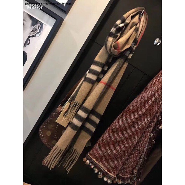 Khăn Choàng Burberry Cashmere Họa Tiết Caro