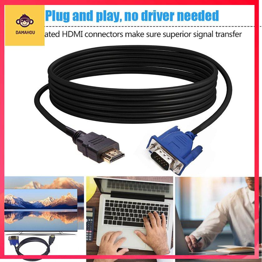 Cáp chuyển đổi HDMI sang VGA chuyên dụng cho laptop/ máy tính bảng