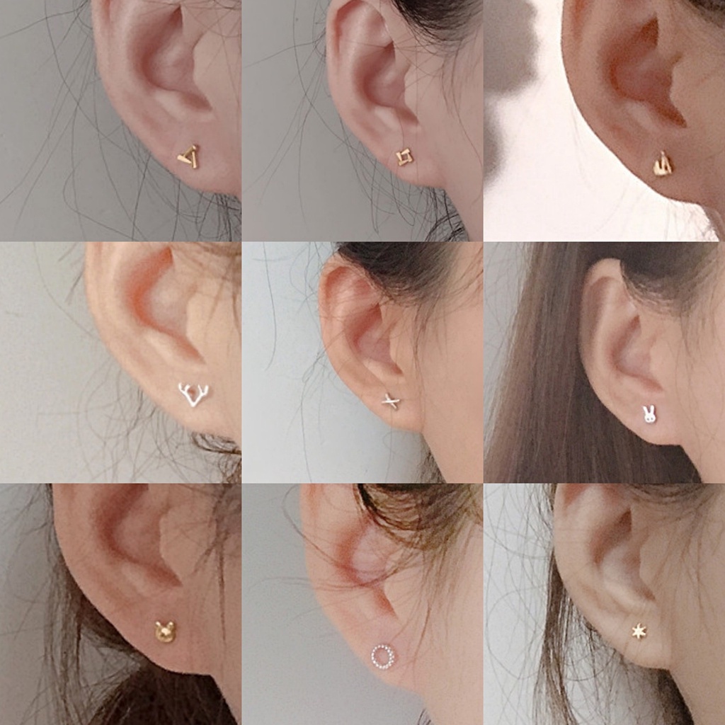 Khuyên Tai Mạ Bạc 925 nữ hàn quốc cao cấp nhiều mẫu K1993 CUTE ACCESSORIES TOP 1