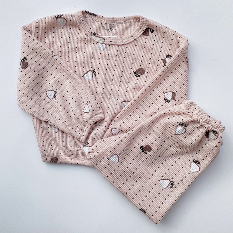 Bộ thu đông cho bé Dewkids, Đồ bộ cho bé vải tổ ong cao cấp