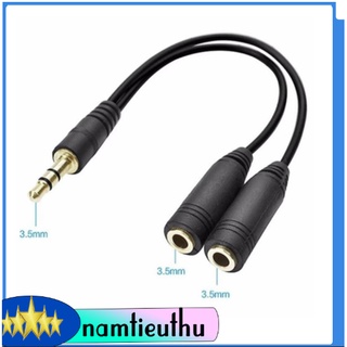 Jack chia âm thanh 1 ra 2 cổng audio 3.5 mm