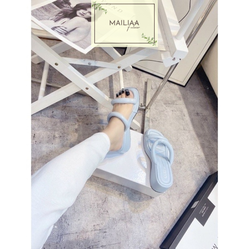 Dép đế xuồng 6 phân MAILIAA 2 quai tròn đế queena