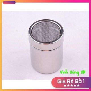 Hũ rắc bột inox socola matcha cacao có nắp đậy Powder dispenser