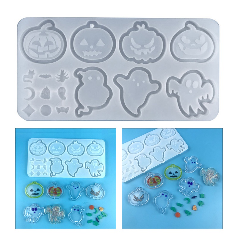 Khuôn Silicone Làm Móc Khóa Hình Bình Lắc Pha Lê