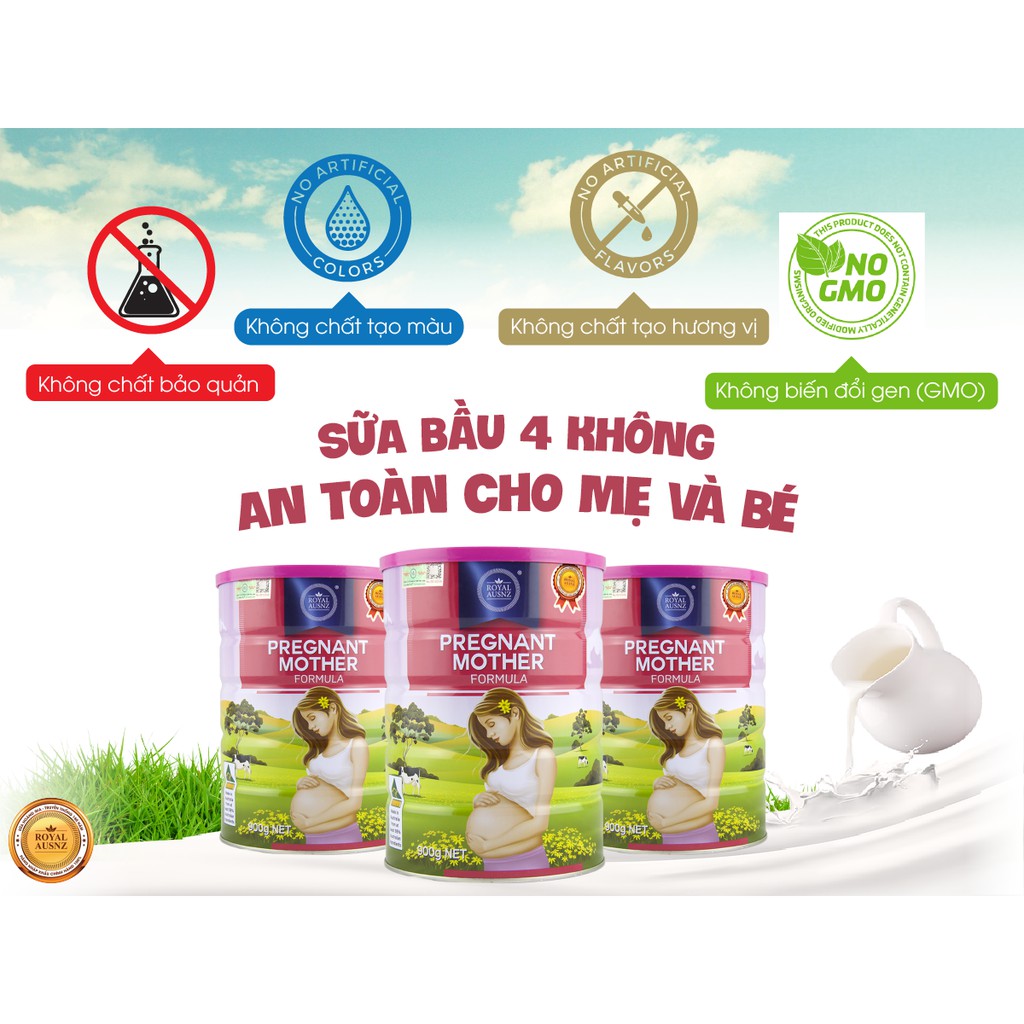 DATE MỚI. Sữa Pregnant Mother Fomula (900g) .FREESHIP+HOÀN XU. Sữa Hoàng Gia Úc dành cho bà bầu , mẹ bầu . Royal Ausnz