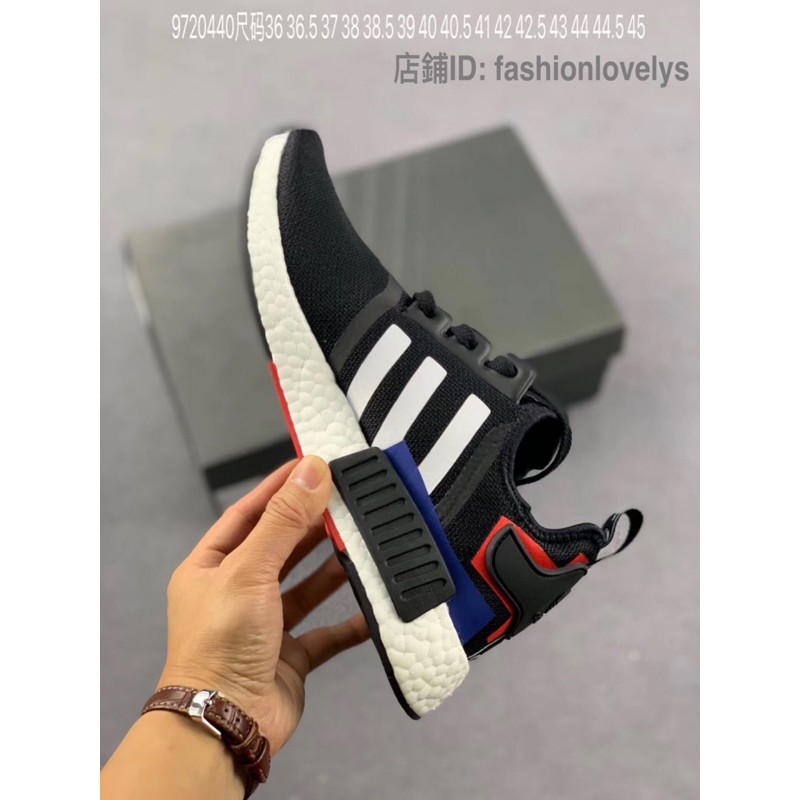 Giày Thể Thao Adidas Nmd R1 Màu Trắng Đen Đỏ Phong Cách Nhật Bản