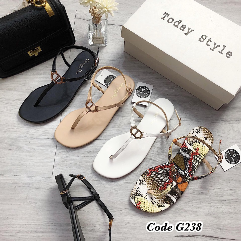 Sandal bệt nữ basic da mềm G238