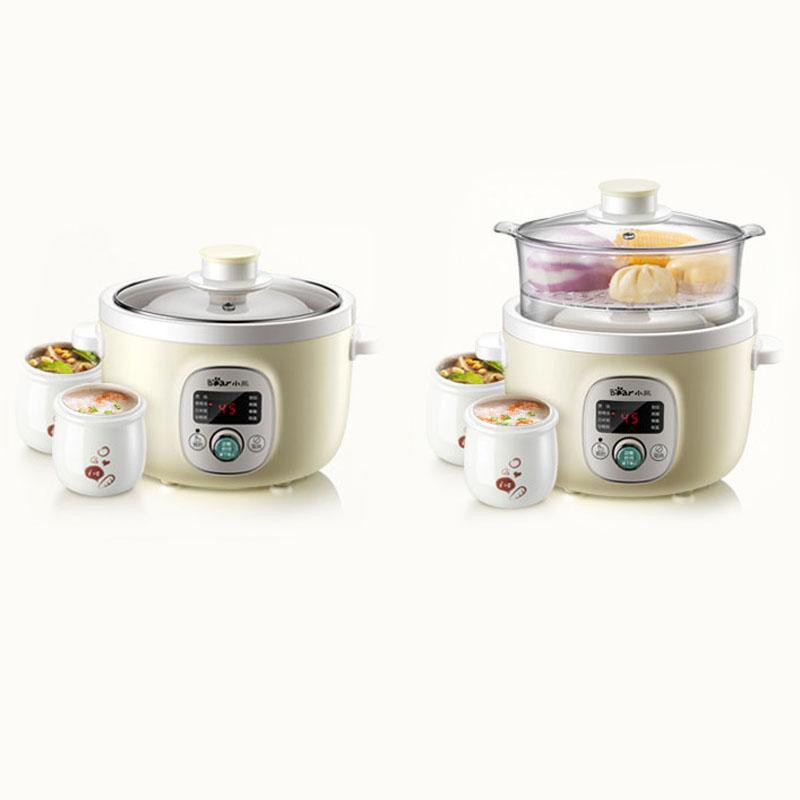 Nồi Bear 1 6 Lít bản Quốc Tế,Nồi nấu cách thủy Bear NỒI NẤU CHÁO, NINH, HẦM, HẤP CÁCH THỦY BEAR 1.6 LÍT (model Sube002)