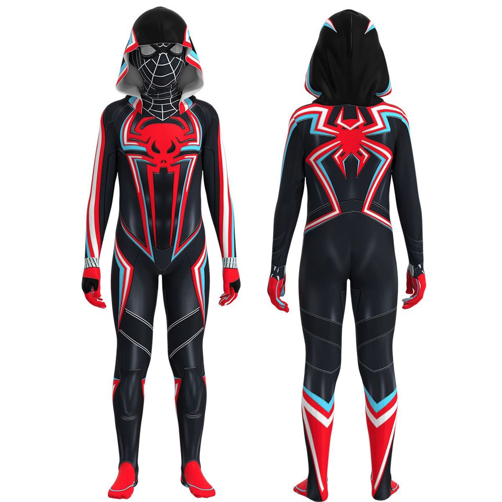 Black Spiderman Spider Man Hooded Suit Cosplay Costume Kids Aldult Unisex Zentai Outfits Jumpsuit Catsuit