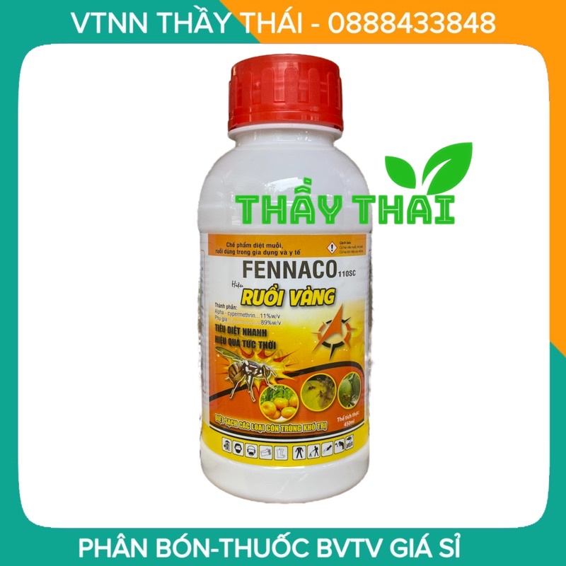 Ruồi vàng Santoso 100SC; Fennaco 110SC chai 450ml diệt ruồi vàng đục trái,ruồi chích quả