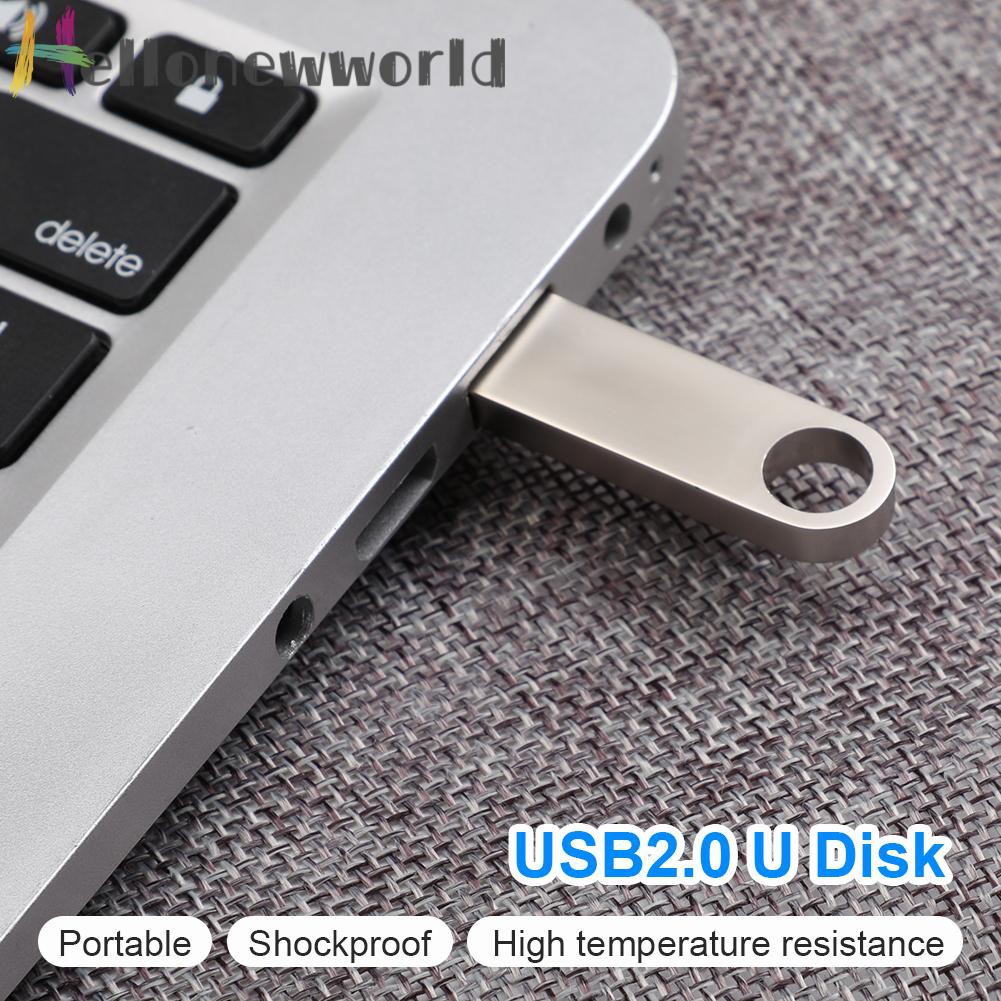 Hellonewworld Metal USB 2.0 Flash Drive 64GB 32GB 16GB High Speed USB Pen Thumb Drive