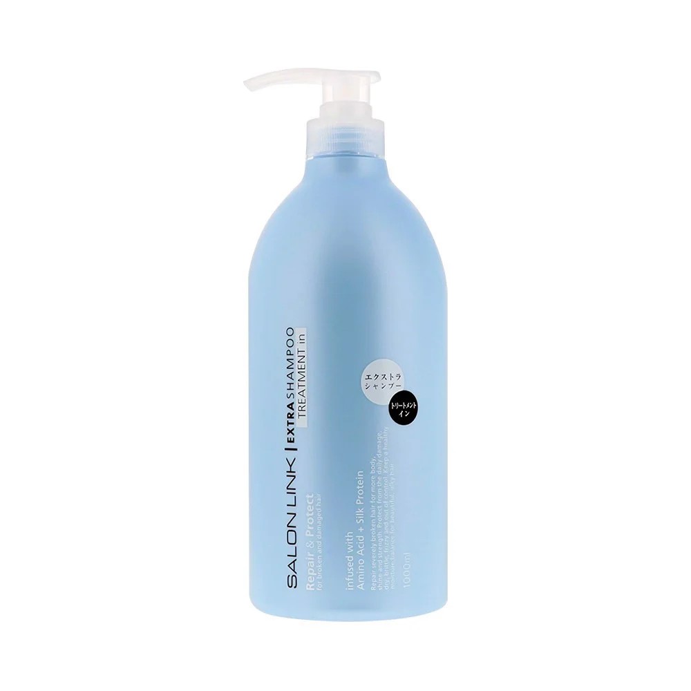 Dầu Gội Kumano Salon Link Extra Treatment In Shampoo Nhật Bản cho tóc uốn, tóc nhuộm 1000ml