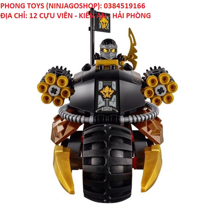 Bộ lắp ráp xếp hình Lego Ninjago Movie 70733 Lepin 06015 Lele 79119, Bela 10394 : Xe Phục Kích Hồn Ma Của Cole 211 mảnh