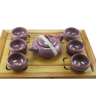 Bộ ấm trà chén cá 3d  (mua sỉ số lượng bao giá tốt)