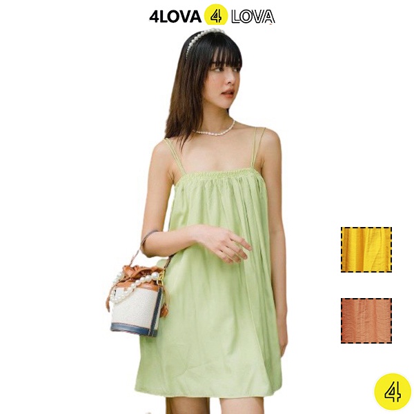 Váy 2 dây đũi suông 4LOVA trơn basic nữ cực xinh