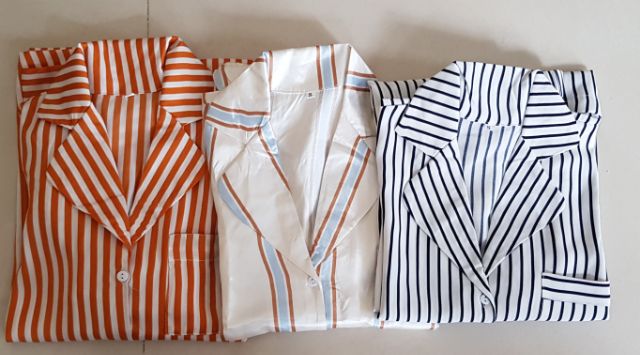 Bộ lụa satin quần ngắn tay dài