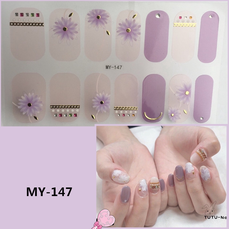 Miếng dán đính hạt 3D trang trí móng tay nghệ thuật My145-152