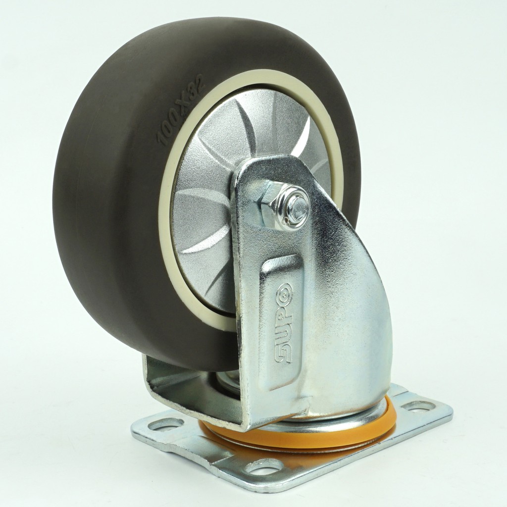 Bánh xe cao su mềm 100x32