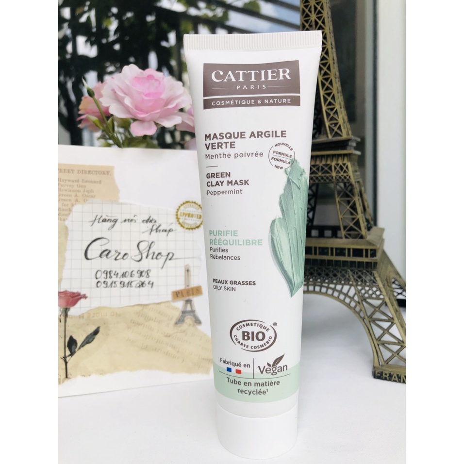 Mặt nạ đất sét Masque Argile CATTIER của Pháp Hồng, Xanh, Vàng