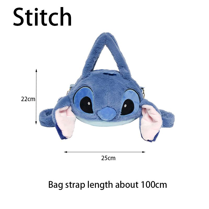 Disney Lilo &amp; Stitch Cartoon Stitch Plush Handbag Cute Messenger Bag Girl Gift