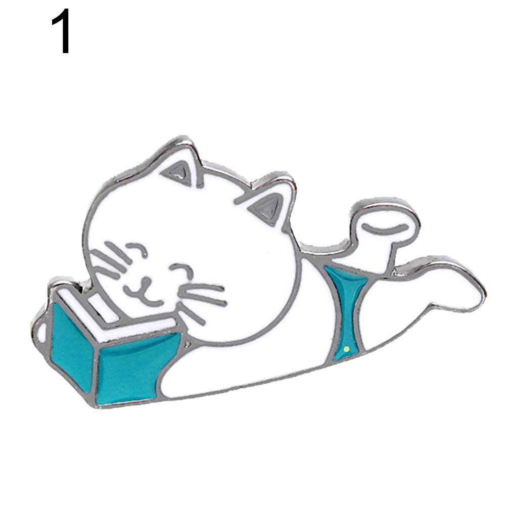 YOML✔Cartoon Cute Sleeping Cat Enamel Brooch Pin Badge Clothes Decor Jewelry Gift