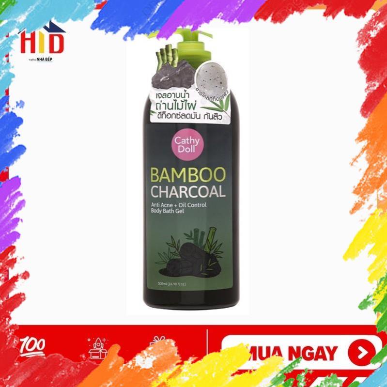 Chính Hãng 🎍 Sữa Tắm Than Tre Hỗ Trợ Giảm Mụn Lưng BAMBOO CHARCOAL Cathy Doll🎋
