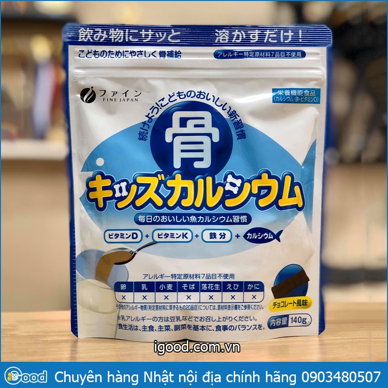 Bột Bone's Calcium for kids bổ sung canxi xương cá tuyết Nhật Bản | Thế Giới Skin Care