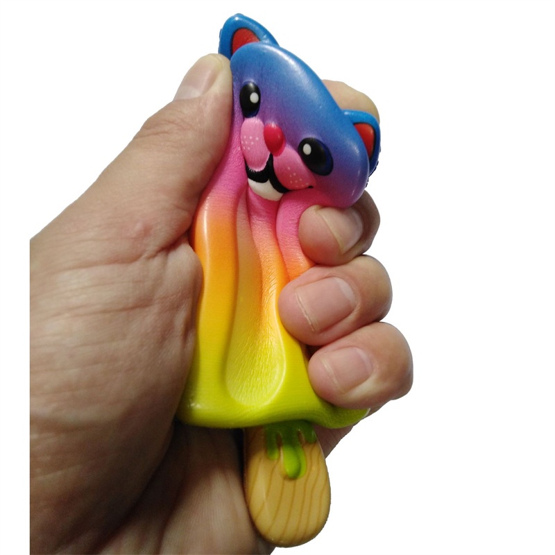 Đồ chơi xốp squishy giảm stress hình cây kem ốc quế dễ thương cho bé