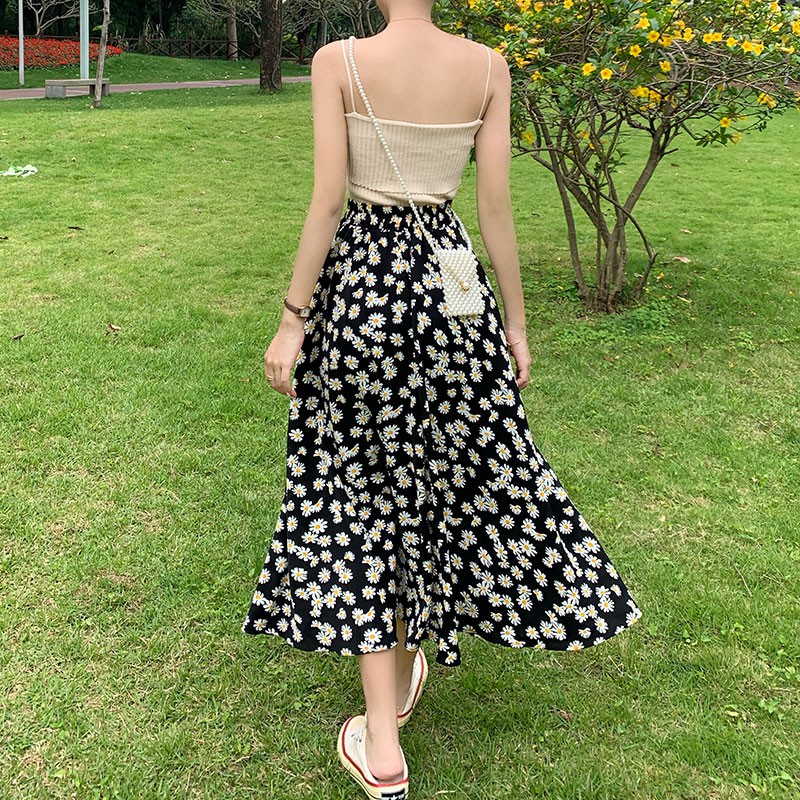 Chân váy dài hoa daisy ulzzang nữ siêu trend 2020 | BigBuy360 - bigbuy360.vn