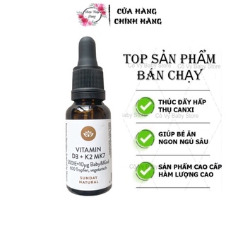 [Chính hãng] Vitamin D3 K2 MK7 Sunday Natural Đức 20ml