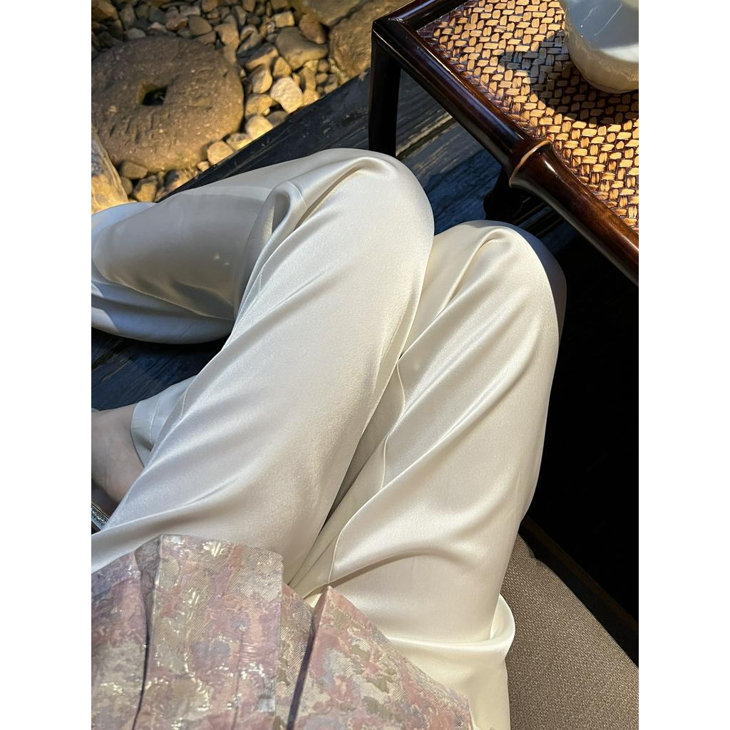 Quần Satin Dài Ống Suông Thời Trang Dành Cho Nữ 61196