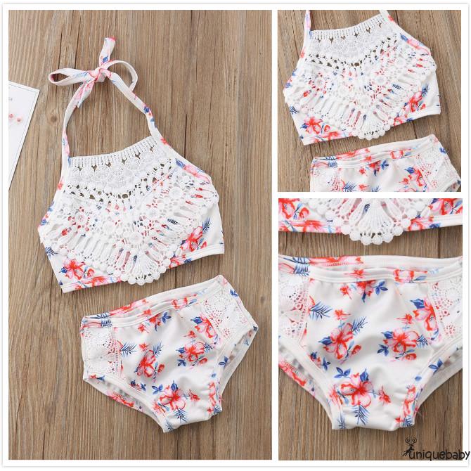 Set đồ tắm in họa tiết hoa xinh xắn dành cho bé gái