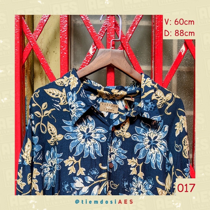 ÁO SƠMI HOA LÁ VINTAGE PHÙ HỢP ĐI BIỂN 2Hand/Secondhand - tiemdosiAES