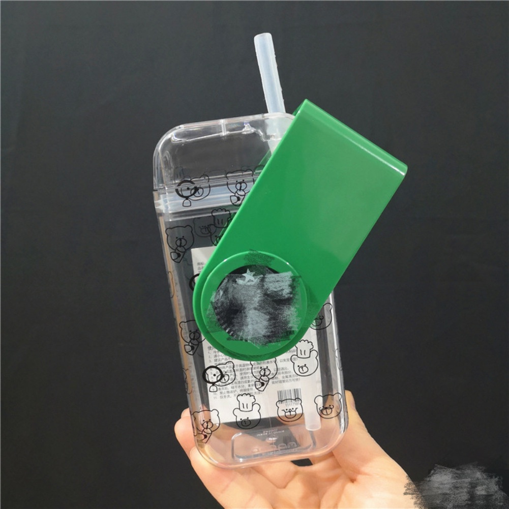 Có Thể Tái Sử Dụng Starbucks Tumbler Hoa Anh Đào Cốc Xoay Starbucks Ống Hút Cốc Gấp Gọn 290Ml FATE1
