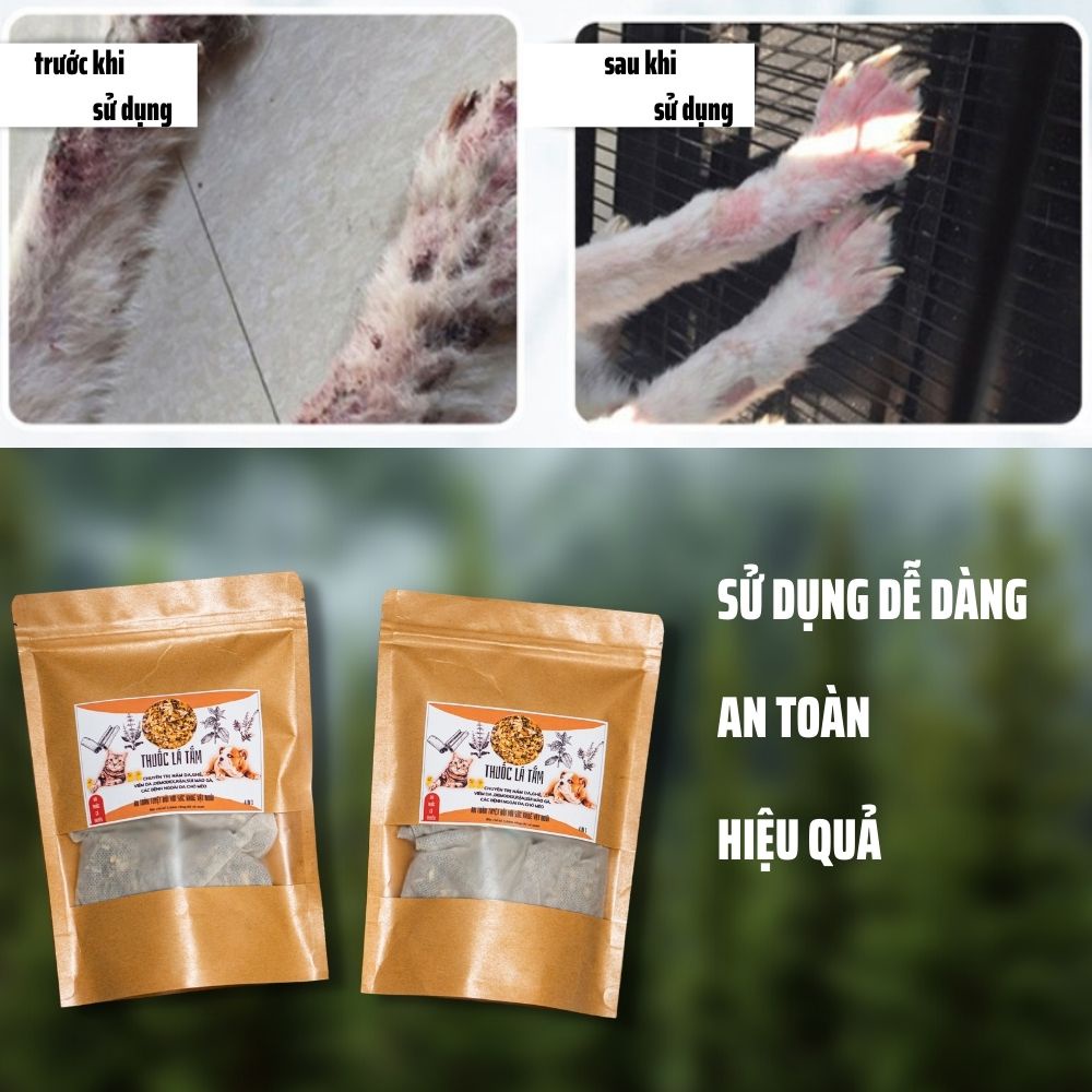 [Mã PET50K giảm Giảm 10% - Tối đa 50K đơn từ 250K] THẢO DƯỢC TẮM TRỊ NẤM,GHẺ,VIÊM DA ,BỆNH NGOÀI DA CHÓ MÈO