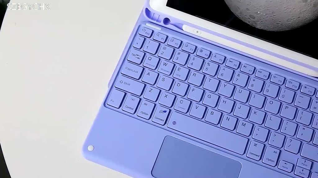 NIXXOS Bao Da Có Bàn Phím Không Dây Cho iPad Trackpad