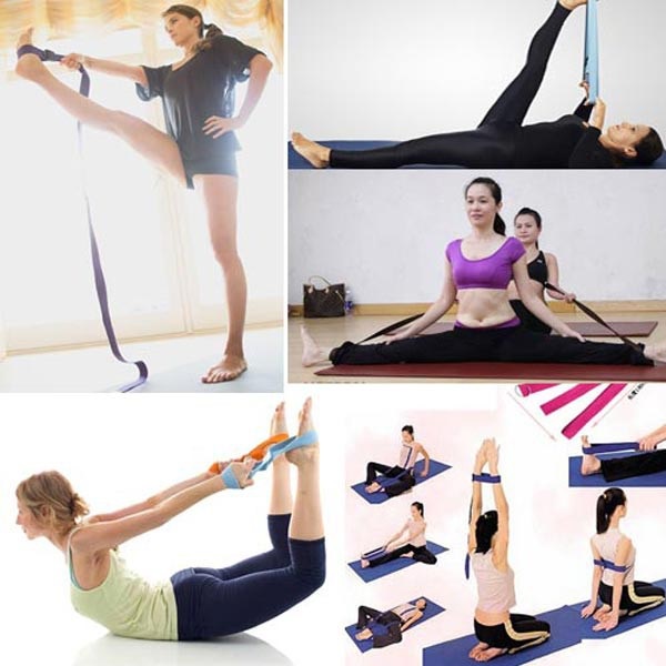 Dây tập yoga cotton 1m8 có móc hỗ trợ tập luyện dụng cụ tập yoga tại nhà