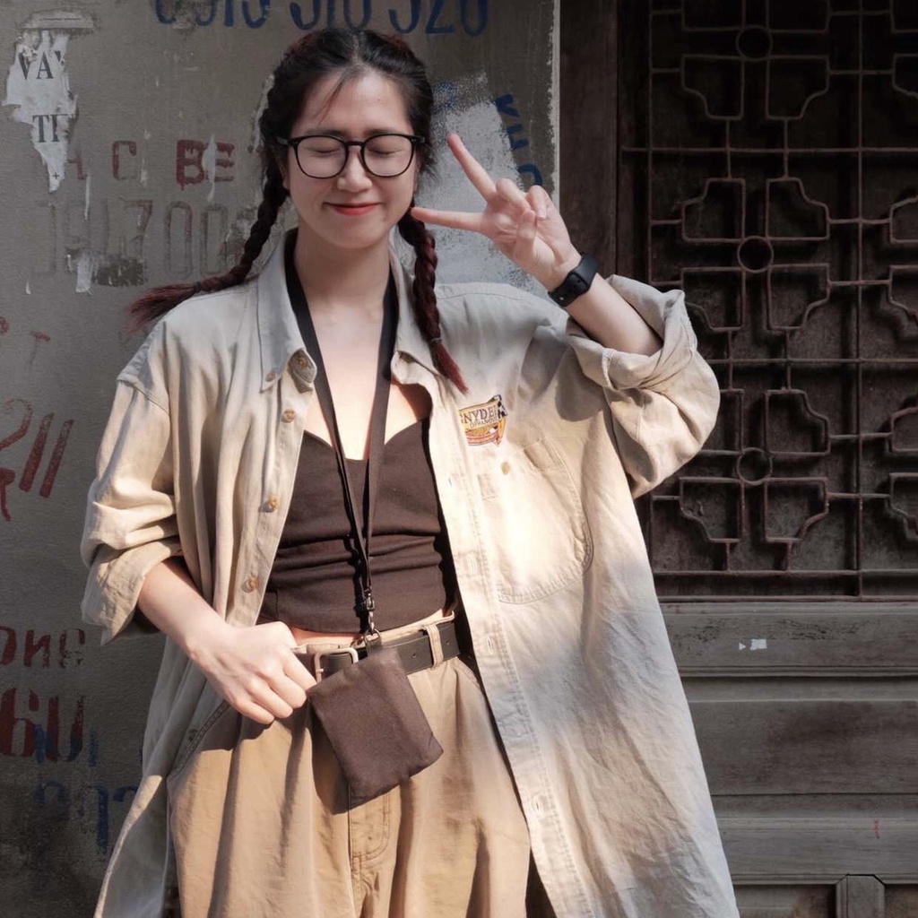 Áo sơ mi kaki tay ngắn và dài 2hand unisex nam nữ