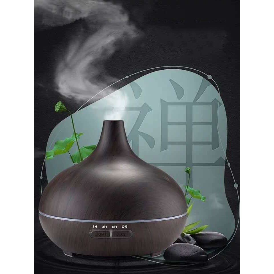 Máy khuếch tán tinh dầu siêu âm hình giọt nước Aroma Diffuser Ultrasonic cao cấp 400ml kèm remote