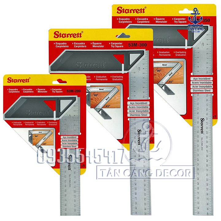 Thước Đo Vuông Cao Cấp Starrett 30 cm